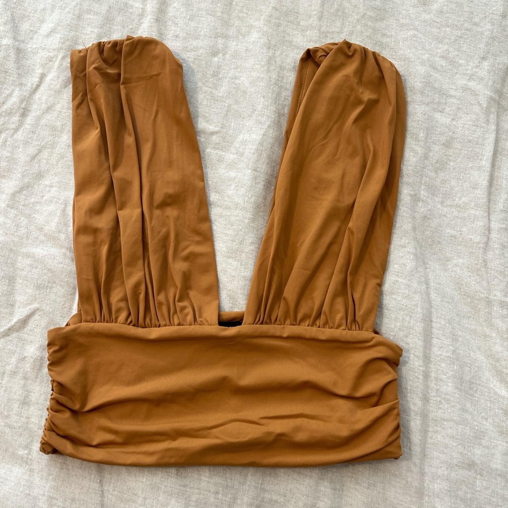 Forever 21 Mustard Sleeveless Blouse